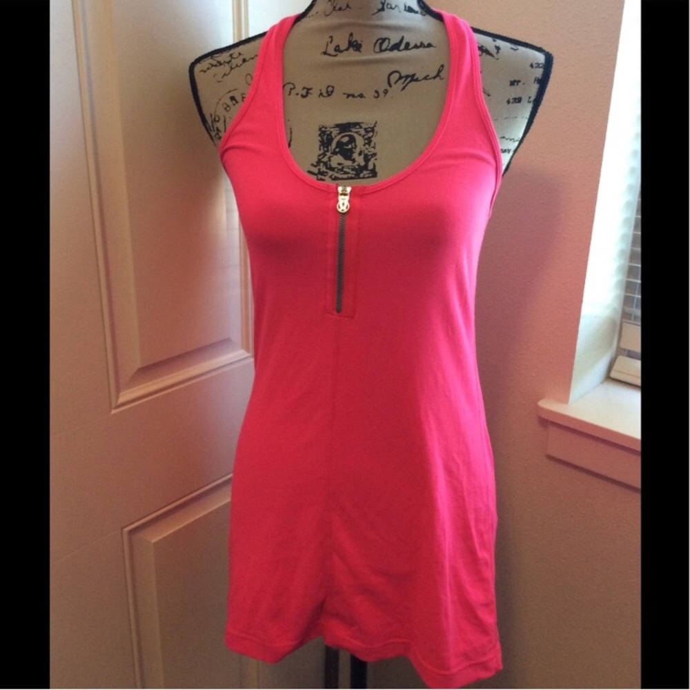 Lululemon hot pink zip tank